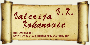 Valerija Kokanović vizit kartica